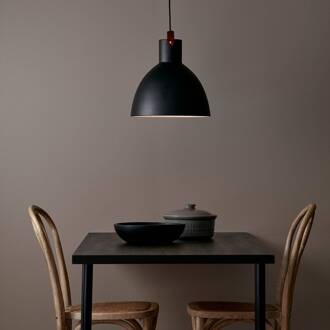 Hanglamp Eagle met metalen kap Ø 35 cm zwart wit, bruin