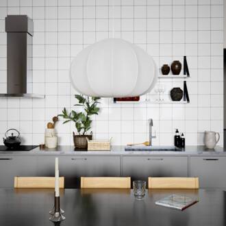 Hanglamp Ebba, wit, Ø 60 cm, stof, E14