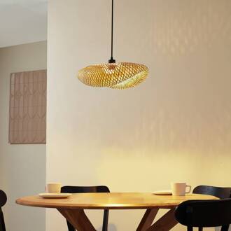 hanglamp Eleane, bamboe, naturel, lengte 50 cm, E27 bamboe naturel