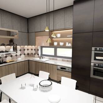 Hanglamp Elit, 3-lamps, Ø 20 cm, zwart/goud, metaal zwart, goud