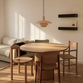 hanglamp Elorri, beige, Ø 38 cm, metaal zandbeige