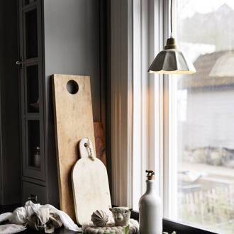 Hanglamp Ester, offwhite, Ø 17 cm, ijzer stekker oud wit