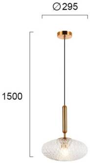 Hanglamp Ester van glas, transparant goud, transparant