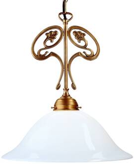 Hanglamp EWALD van Berliner messing opaal, messing