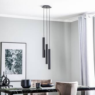 Hanglamp Eye L, zwart, 3-lamps