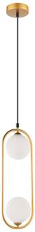 Hanglamp Fancy, 2-lamps, goud goud, wit