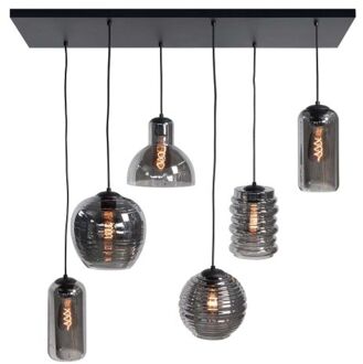 hanglamp Fantasy 6L - zwart / smoke