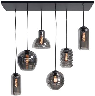 hanglamp Fantasy 6L - zwart / smoke