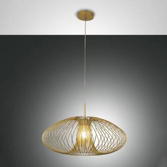Hanglamp Fassa, afwerking goudmat, Ø 60 cm, metaal goud edel mat