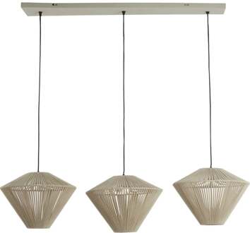 Hanglamp 'Felida' 3-lamps, kleur Crème