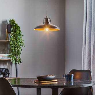 Hanglamp Felix, zwart/antiek goud, 1-lamp zwart, antiek goud