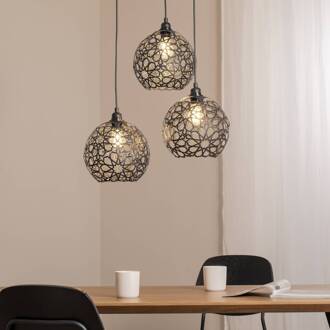 Hanglamp Fellini MR-787 3-lamps rondel zwart