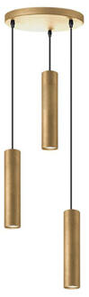 Hanglamp Ferroli 3-Lichts - Antiek Goud Metaal - Incl. LED Geel