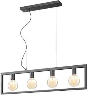 hanglamp Fito 4L rechthoek vlak - zwart