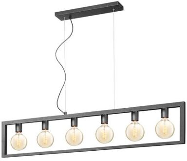 hanglamp Fito 6L rechthoek vlak - zwart