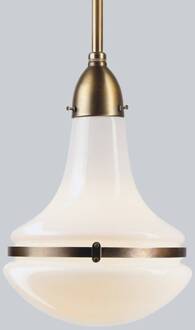 Hanglamp Frida van messing, Ø 24 cm messing, wit