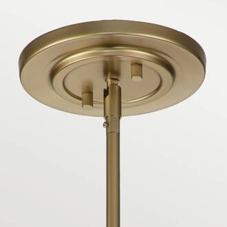 Hanglamp Fusion, messing naturel messing, wit