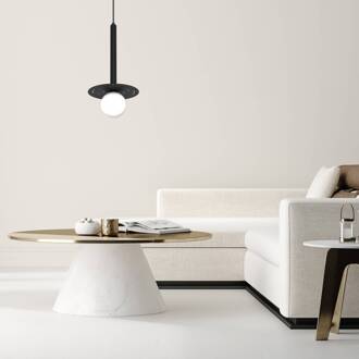 Hanglamp Futura, zwart/wit, 1-lamp zwart, wit