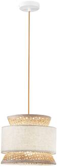 hanglamp Gazebo, naturel/beige, Ø 26 cm, rotan/stof natuur, beige