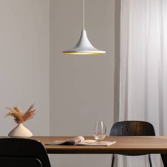 Hanglamp Genisy, wit, Ø 31 cm, metaal, E27