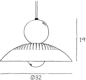 Hanglamp gezocht, goudkleurig, ijzer, Ø 32 cm goud, zwart
