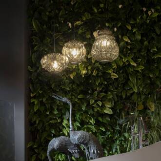 hanglamp Ginger, geel, hoogte 26 cm, glas, E27 geel-transparant