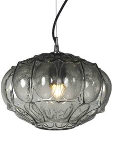 hanglamp Ginger, rookgrijs, hoogte 20 cm glas, E27 rook grijs-transparant