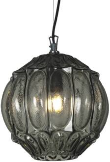 hanglamp Ginger, rookgrijs, hoogte 26 cm, glas, E27 rook grijs-transparant