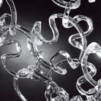 Hanglamp Giogali3D 90 cm lang helder, chroom