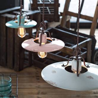 Hanglamp Giorgia, 30 cm, donkerroze antiek schemerroze, roestbruin