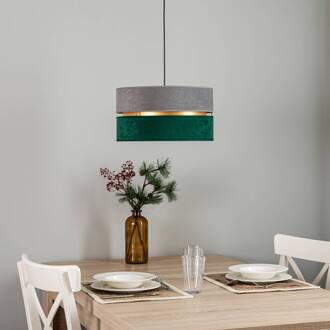 Hanglamp Golden Duo grijs/donkergroen/goud grijs, donkergroen, goud
