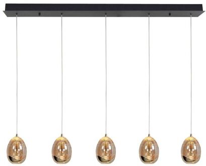 Hanglamp Golden Egg 5 Lichts Led Goud