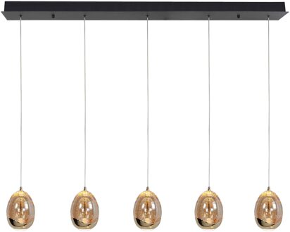 Hanglamp Golden Egg 5 Lichts Led Goud