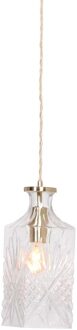 Hanglamp Grazio glass Ø 10 cm mat goud E14 fitting Messing