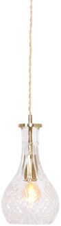 Hanglamp Grazio glass Ø 14 cm mat goud E14 fitting Messing