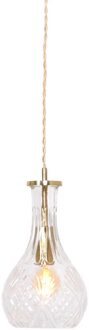 Hanglamp Grazio glass Ø 14 cm mat goud E14 fitting Messing