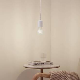 Hanglamp Hattie, wit, Ø 4,7 cm, metaal, E27