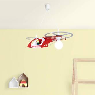 Hanglamp Helicopter Fred voor de kinderkamer rood