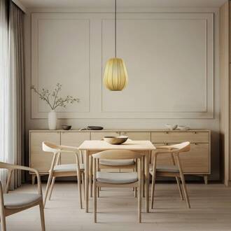 hanglamp Helin, grijs, Ø 30 cm, stof