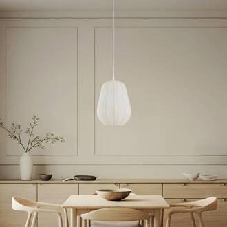 hanglamp Helin, wit, Ø 30 cm, stof