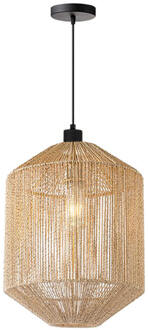 Hanglamp Ibiza - Naturel - Jute - 1-Lichts Cilinder Bruin