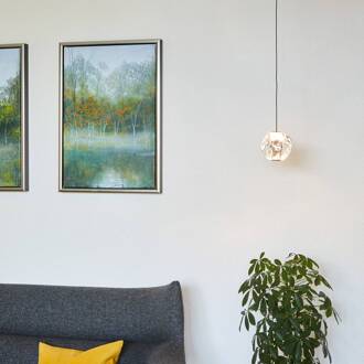 Hanglamp Ice Ball, chroom/helder, Ø 10,5 cm chroom, transparant