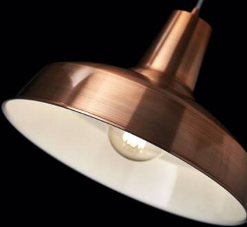 Hanglamp Ideal Lux Moby, koperkleurig, metaal, Ø 35 cm
