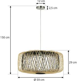 hanglamp Jagna, Ø 59 cm, bamboe, E27 hELL, zwart