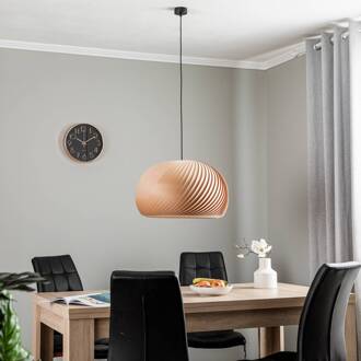 Hanglamp Janne, beukenhout, Ø 53 cm, E27 beukenhout, zwart