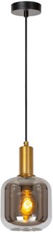 Hanglamp Joanet Messing Rookglas ⌀16cm E27