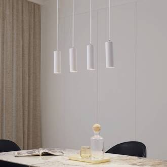 hanglamp Joffrey, 76 cm, wit, 4-lamps, GU10