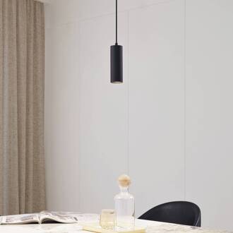 Hanglamp Joffrey, Ø 6 cm, zwart, metaal, GU10