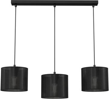 Hanglamp Jovin, 3-lamps, lineair, zwart