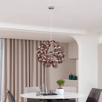 hanglamp Kaelor, Ø 60 cm, koperkleurig, aluminium satijn koper